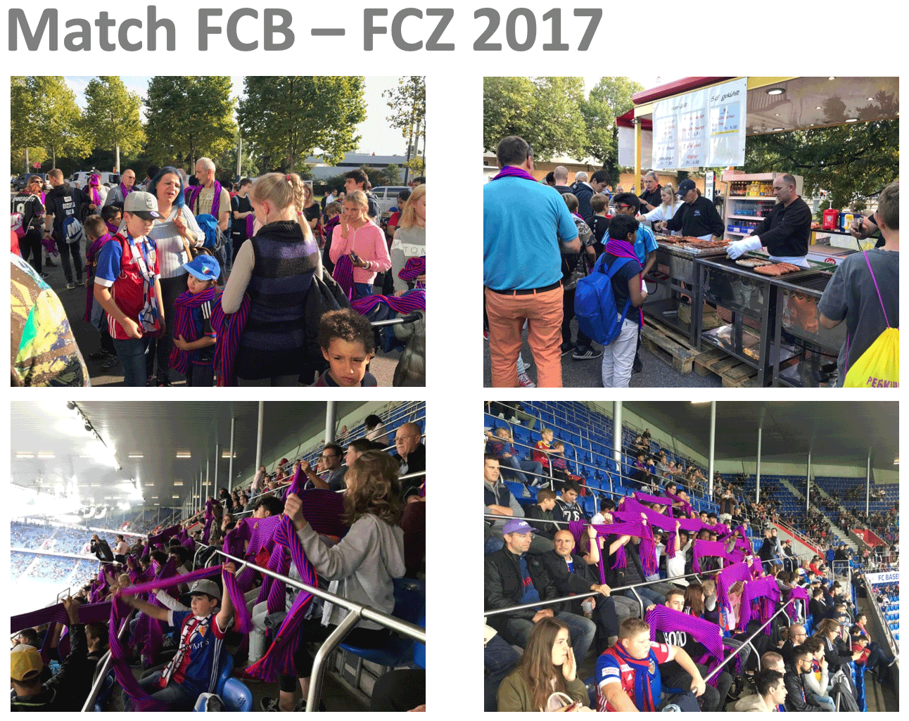 Kinder besuchen am Match Basel gegen Zürich auch einen Wurststand.
